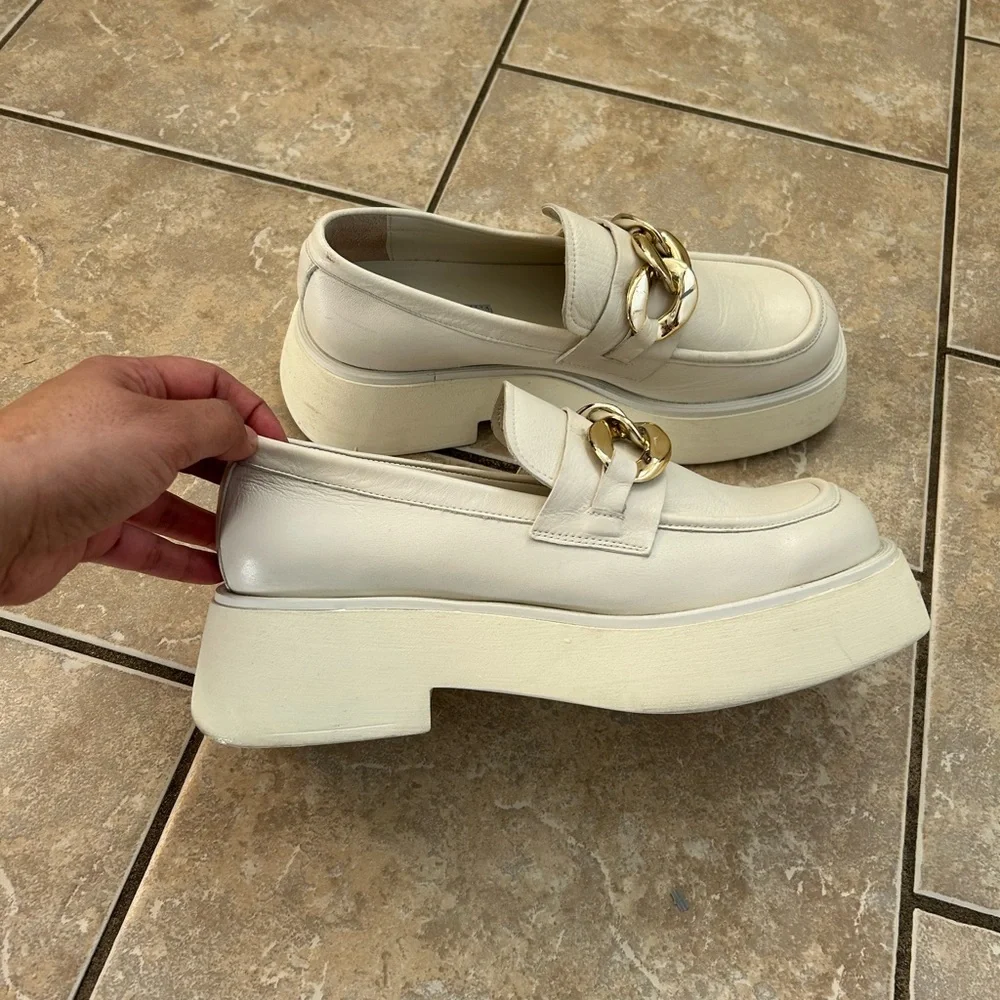 Steve Madden Off White Harbor Loafer Sz 9.5